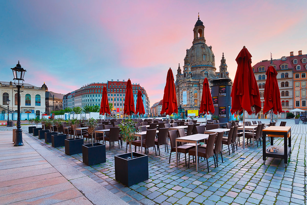 Ресторан в исторической части Дрездена